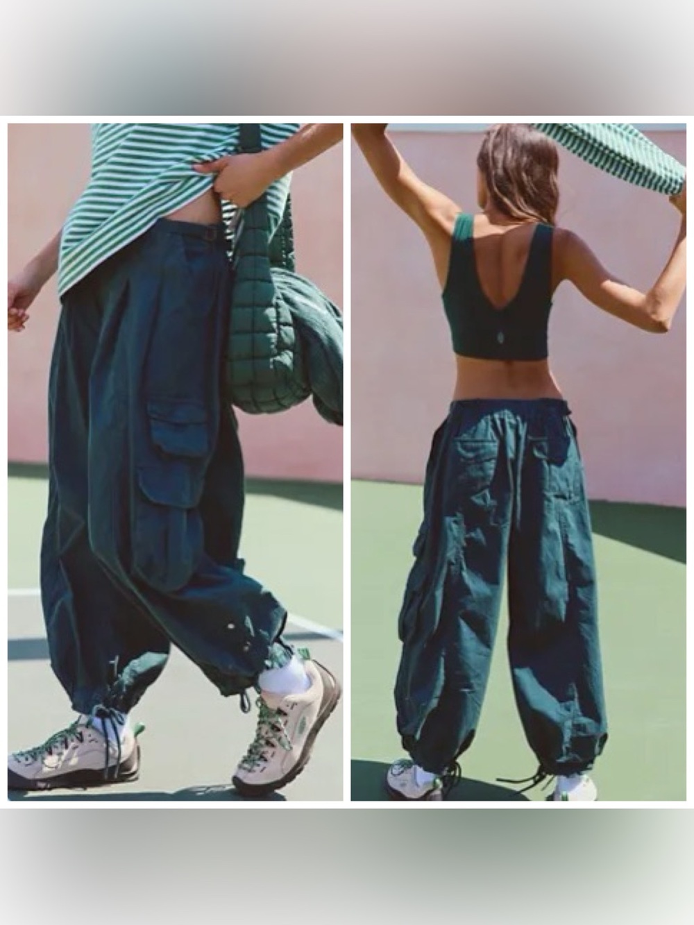 Free People Movement Charmer Utility Pant Barrel Parachute Green Size XS